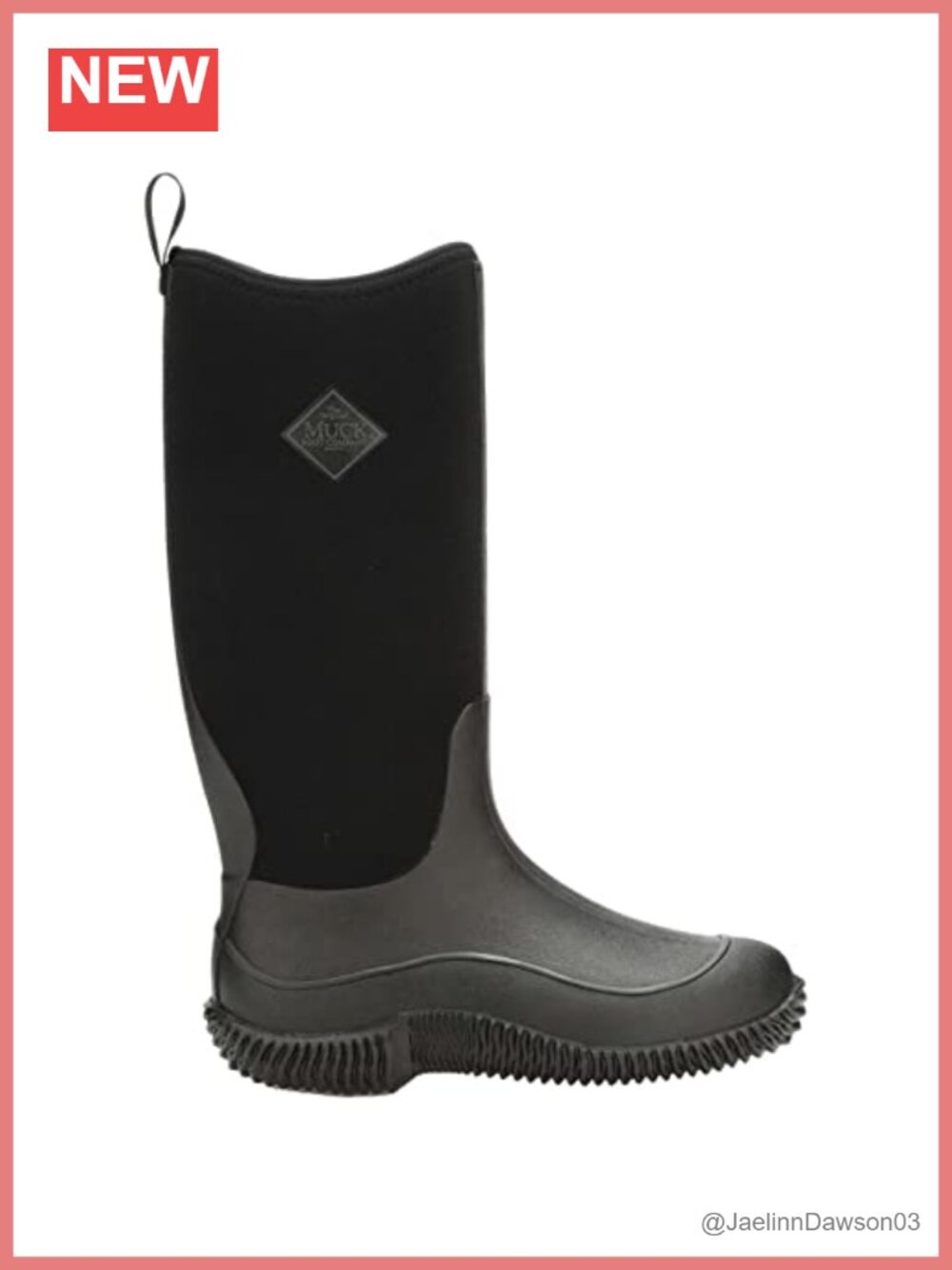 Waterproof Neoprene Mid-Calf Rain Boots for Women Pull-On